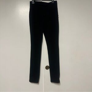 LULULEMON Black Foldover Waist Drawstring Slim Leg Fitness Yoga Pant Size 10T
